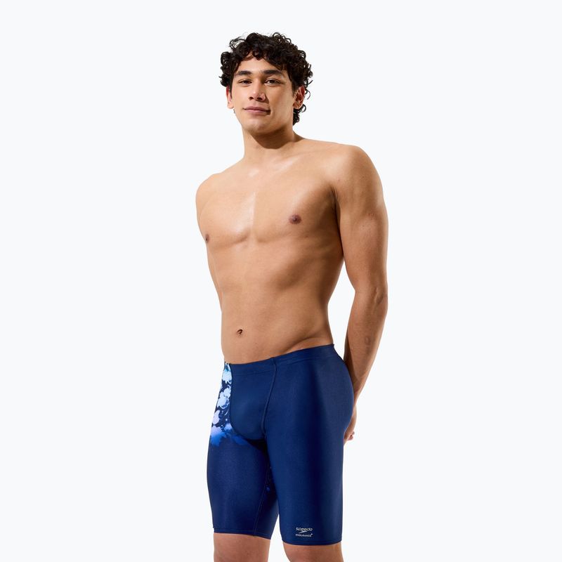 Herren-Schwimmjammer Speedo Placement Printed Jammer moonglow smoke/navy 5