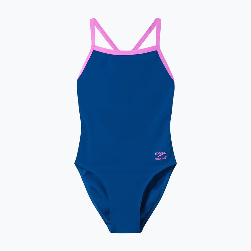 Damen-Einteiler Badeanzug Speedo Solid Turnback denim teal 6