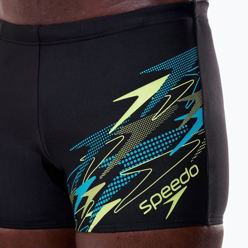 Herren-Badeboxershorts Speedo Medley Logo Aquashort anthracite/hyper teal 6