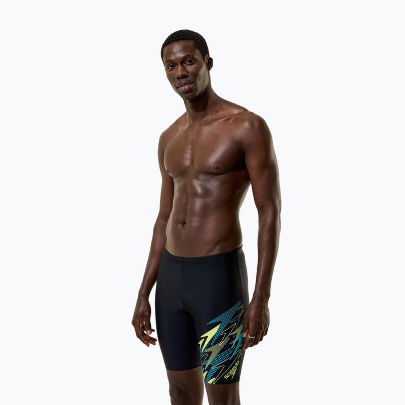 Jammer-Badehose für Herren Speedo Medley Logo Jammer anthracite/hyper teal 5