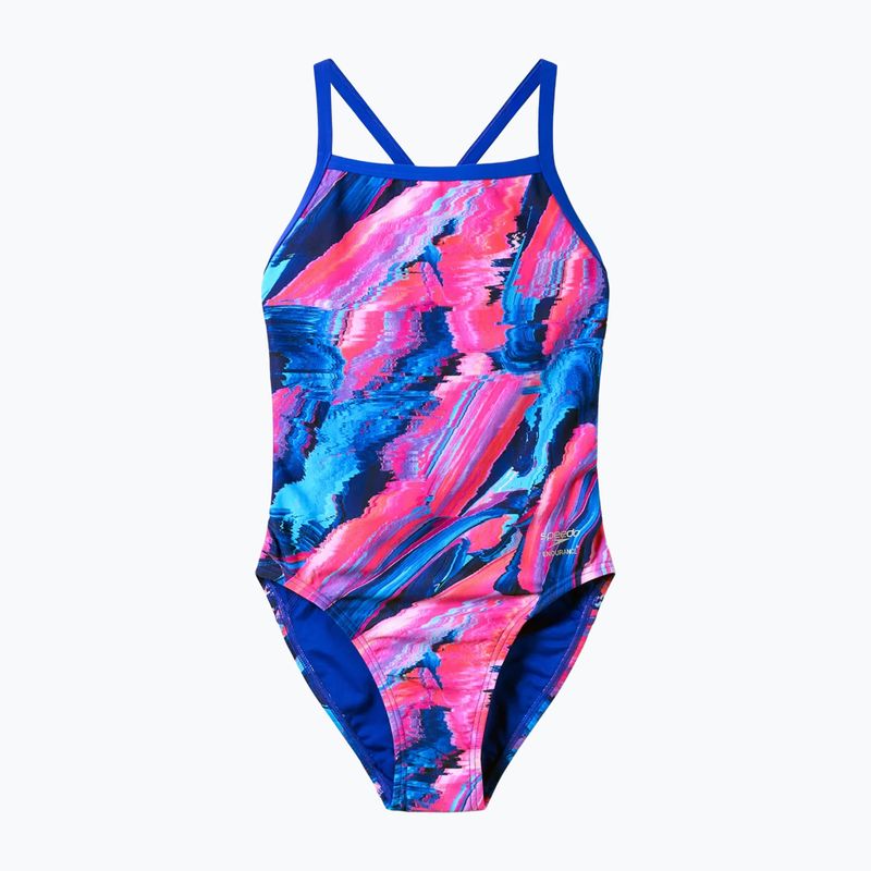 Damen-Einteiler Badeanzug Speedo FL Printed Turnback brushy glitch/hope 6