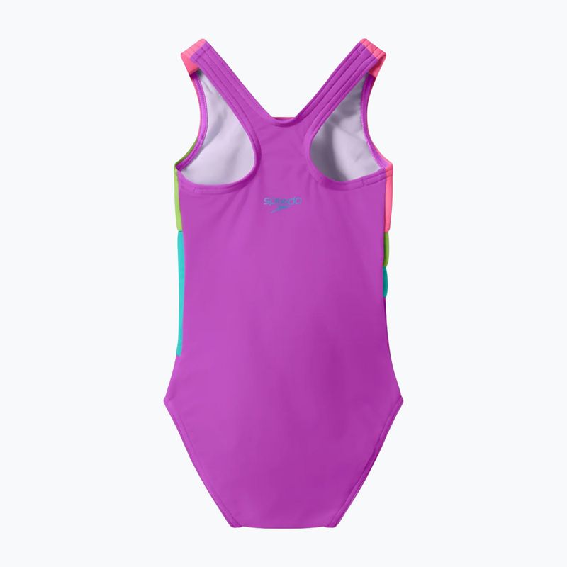 Kinder Badeanzug Speedo Radiating Splice neon jelly 2