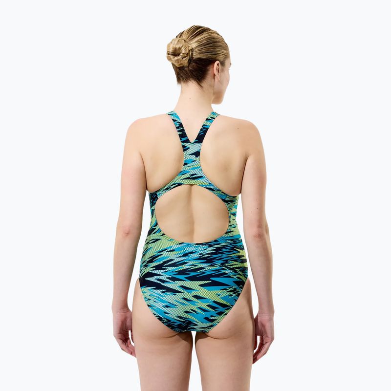 Damen-Einteiler Badeanzug Speedo Hyperboom Print Medalist hyper teal 2