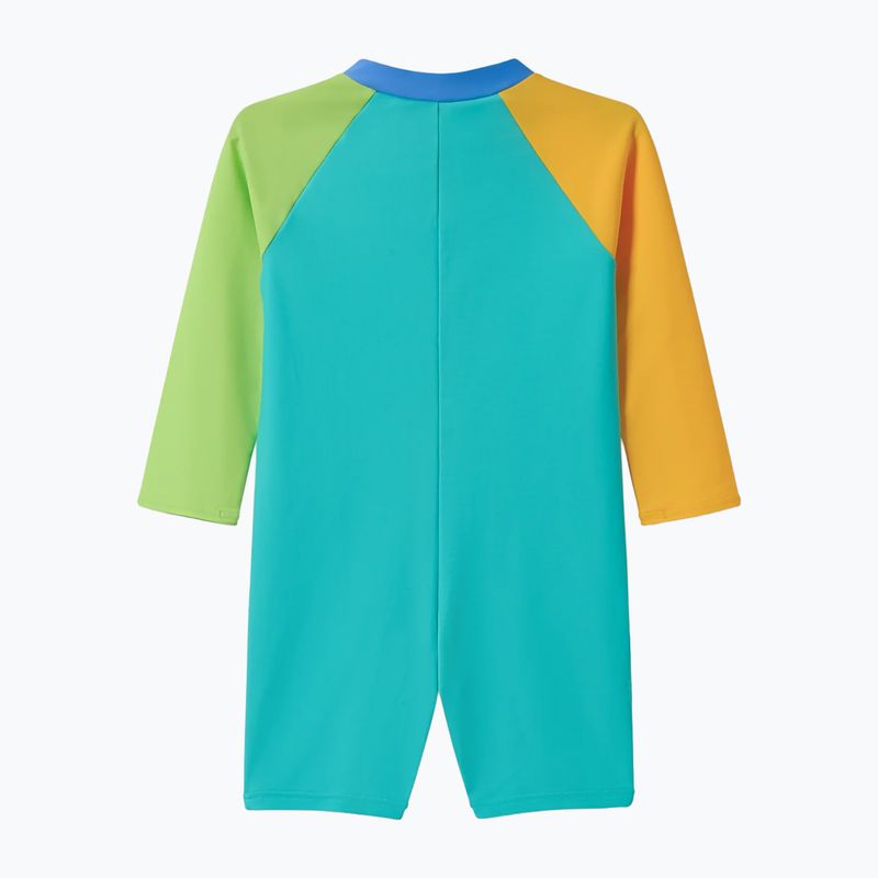 Kinder Badeanzug Speedo Colorblock Zip LS aqua breeze 2