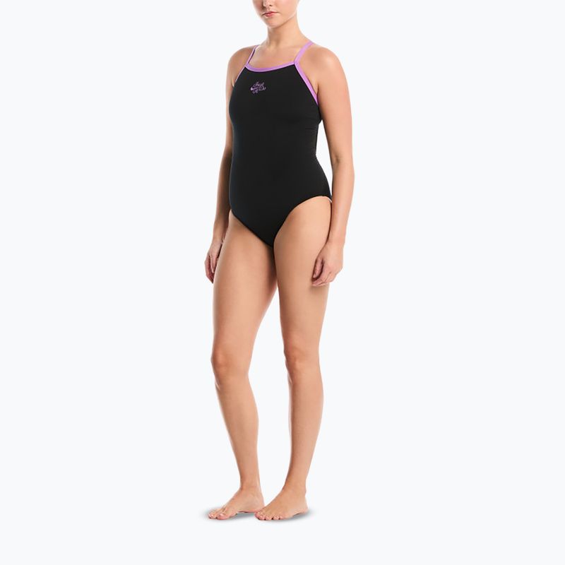 Damen-Einteiler Badeanzug Nike Hydrastrong Logo Gra jet black 2