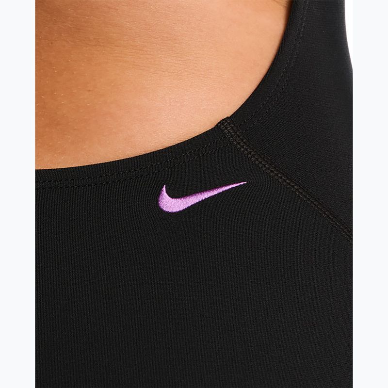Damen-Einteiler Badeanzug Nike Hydrastrong Logo Gra jet black 5