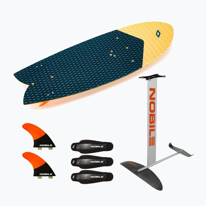 Kitesurfing Brett + Tragflächenprofil Nobile Fish Skim Zen Foil Freeride Carbon