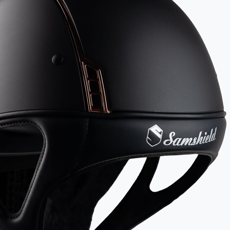 Samshield Shadowmatt Rose Gold Trim Blason Reithelm schwarz 3125659666777 7