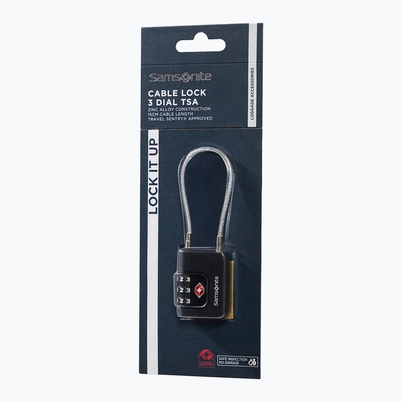 Vorhängeschloss Samsonite Cablelock 3 Dial TSA black 3