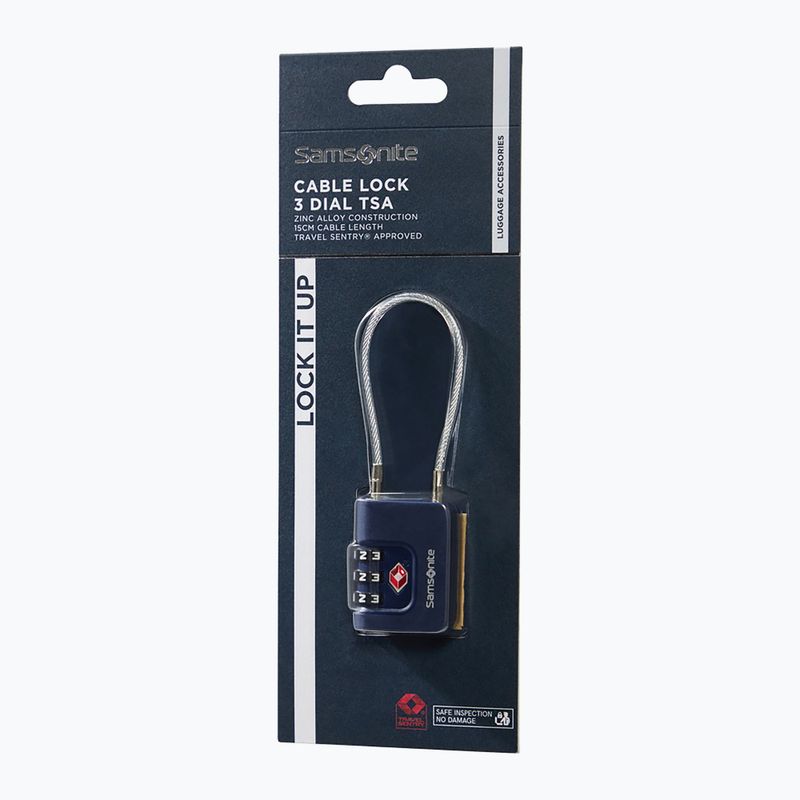 Vorhängeschloss Samsonite Cablelock 3 Dial TSA midnight blue 3