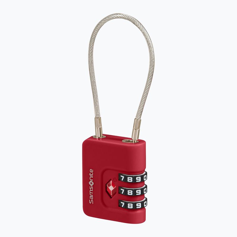 Vorhängeschloss Samsonite Cablelock 3 Dial TSA red 2