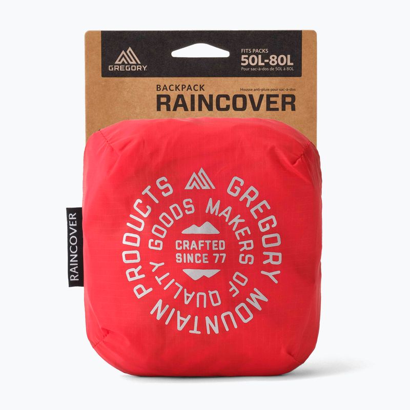 Rucksackhülle Gregory Raincover 50-80 l beaming red 2