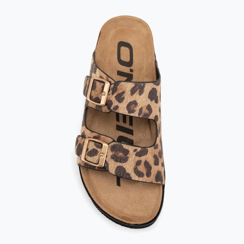 Damen-Pantoletten O'Neill Sandy Platform Low leopard 5