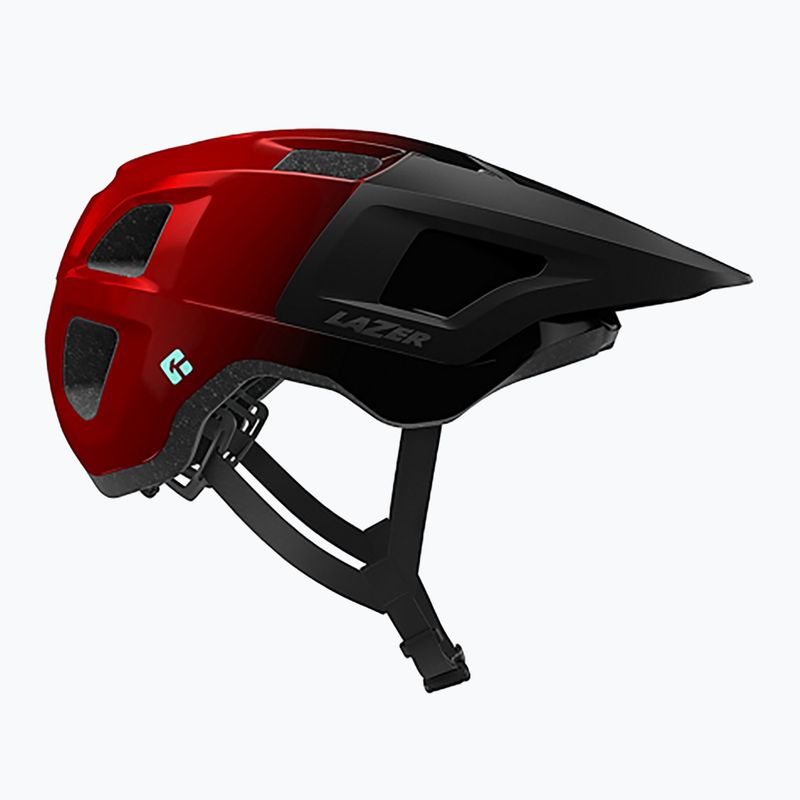 Lazer Lupo KinetiCore metallisch roter Fahrradhelm