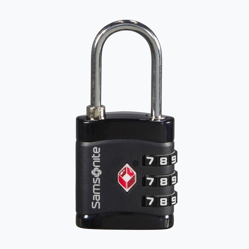 Samsonite Combilock 3Dial Tsa Light schwarzes Vorhängeschloss
