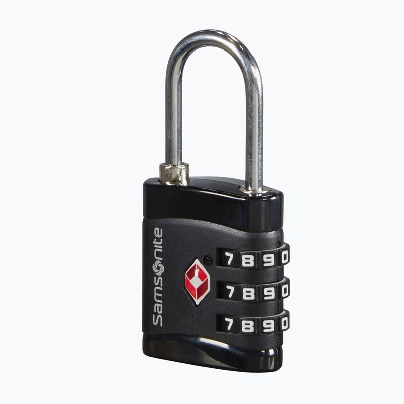 Samsonite Combilock 3Dial Tsa Light schwarzes Vorhängeschloss 2