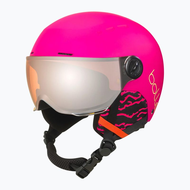 Kinderskihelm Bollé Quiz Visor Jr hot pink matte/orange gun