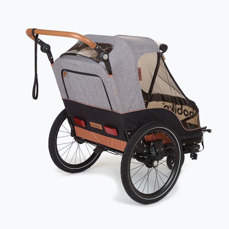Fahrradanhänger für zwei Personen bobike Moobe grau-schwarz 8616000001 2