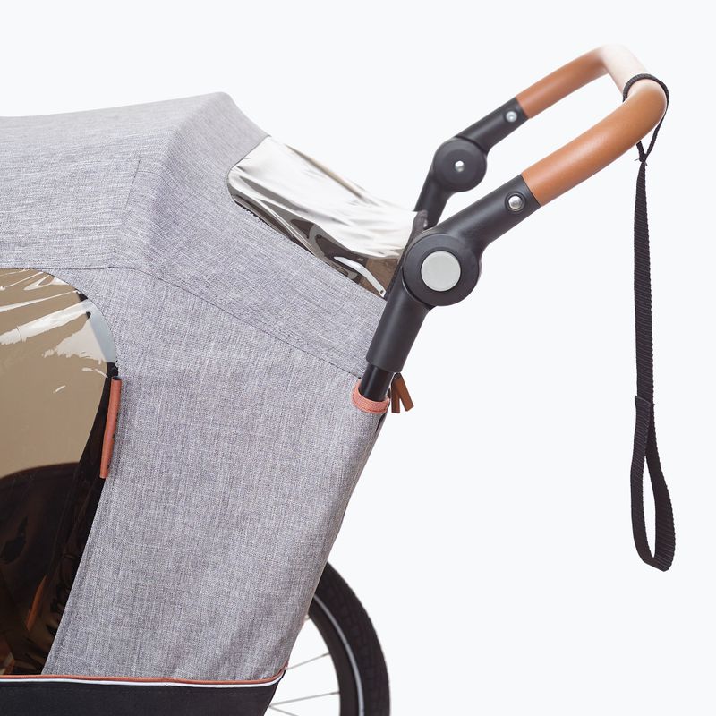 Fahrradanhänger für zwei Personen bobike Moobe grau-schwarz 8616000001 9