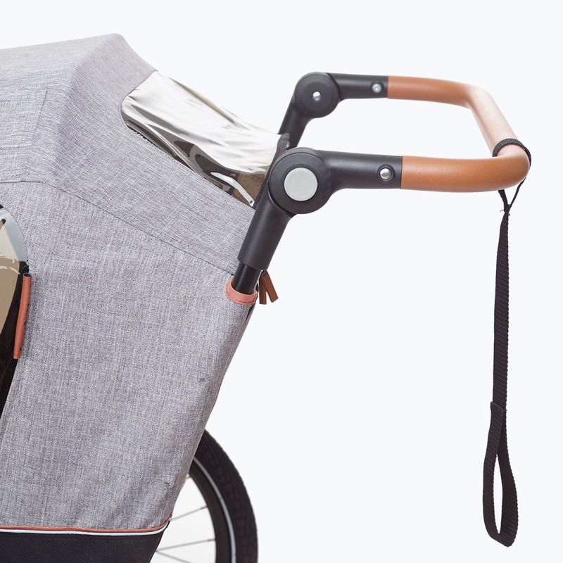 Fahrradanhänger für zwei Personen bobike Moobe grau-schwarz 8616000001 10