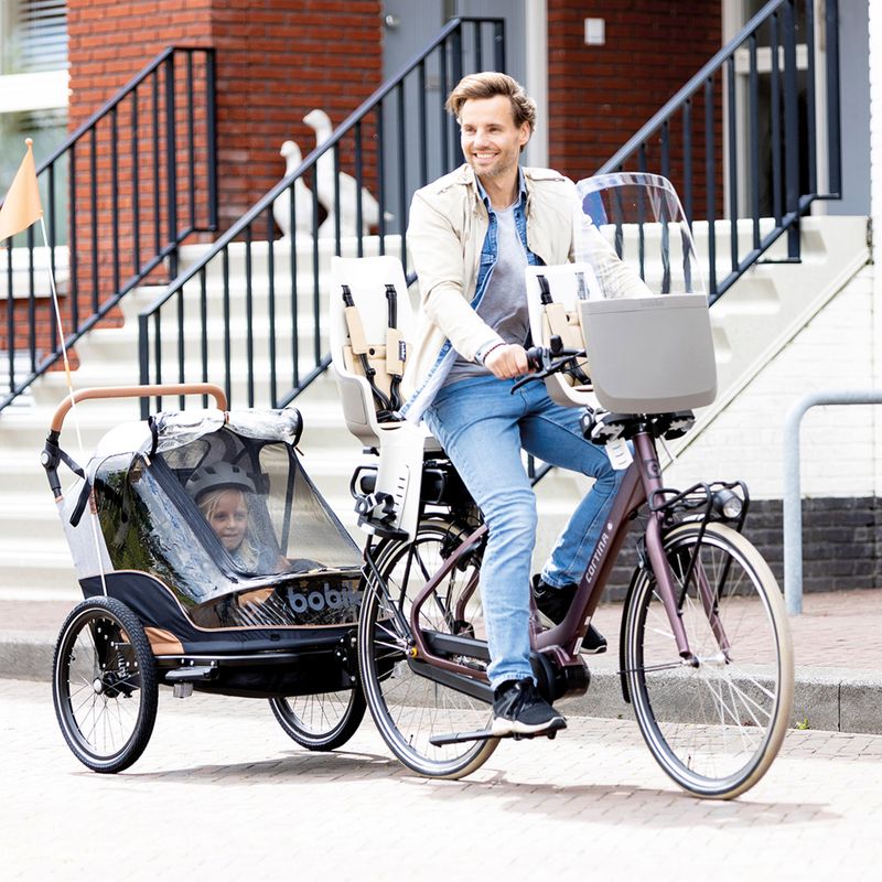 Fahrradanhänger für zwei Personen bobike Moobe grau-schwarz 8616000001 16