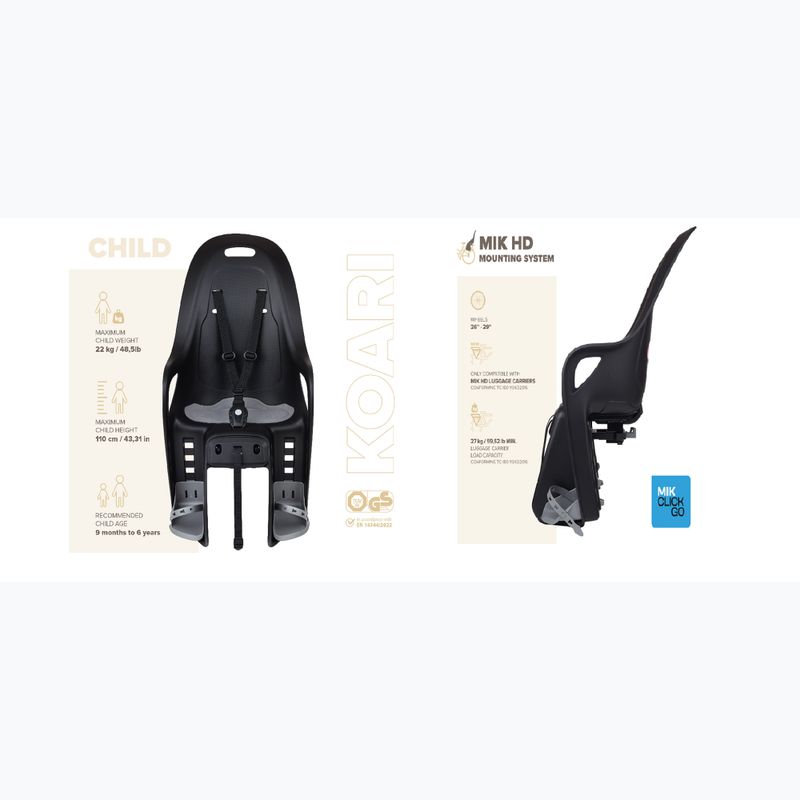 Fahrradsitz Polisport Koari Mik HD black/grey 5