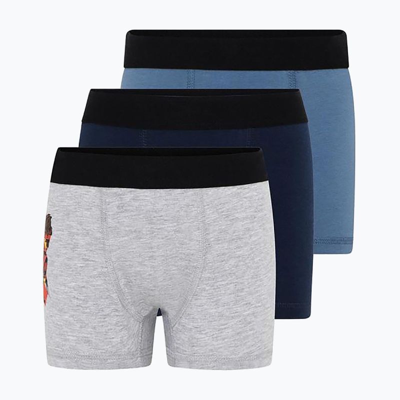 LEGO Lwbo 301 Kinder-Boxershorts 3 Paar grau/grün/blau 12010787