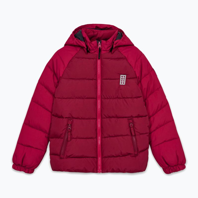 Isolierte Kinderjacke LEGO Lwjipe 704 dunkelrot