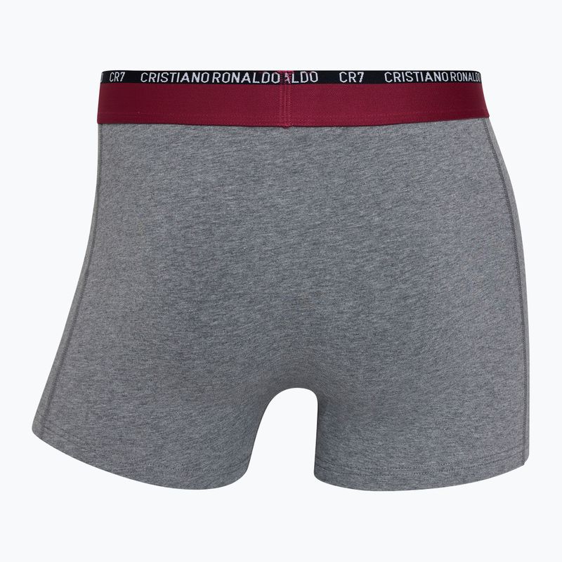 Men's CR7 Basic Trunk Boxershorts 3 Paar weiß/grau melange/schwarz 3