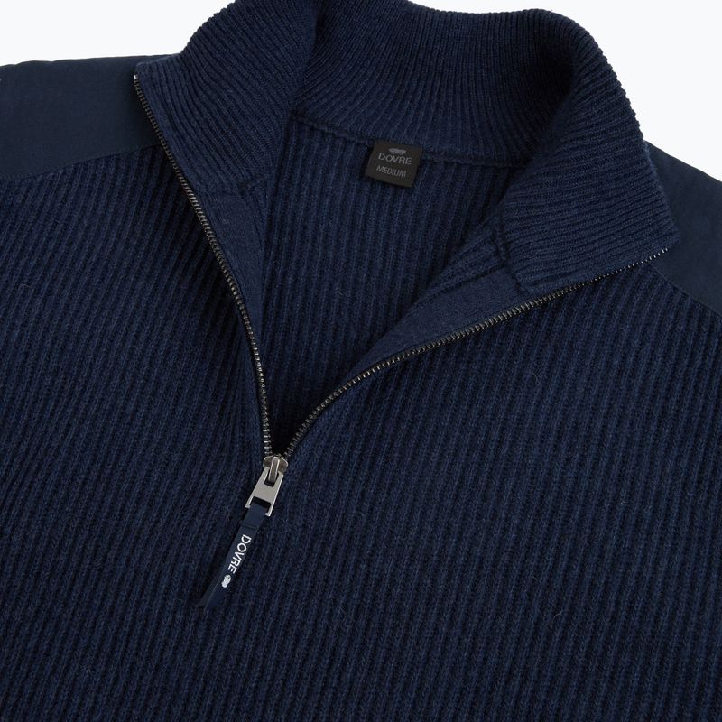 Herrenpullover Dovre Ribbed Knit Half Zip navy 3