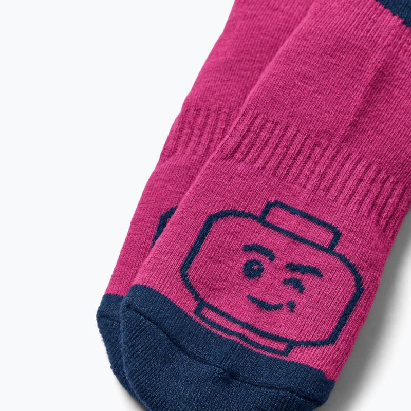 Skisocken für Kinder LEGO Lwazun 700 fuchsia 3
