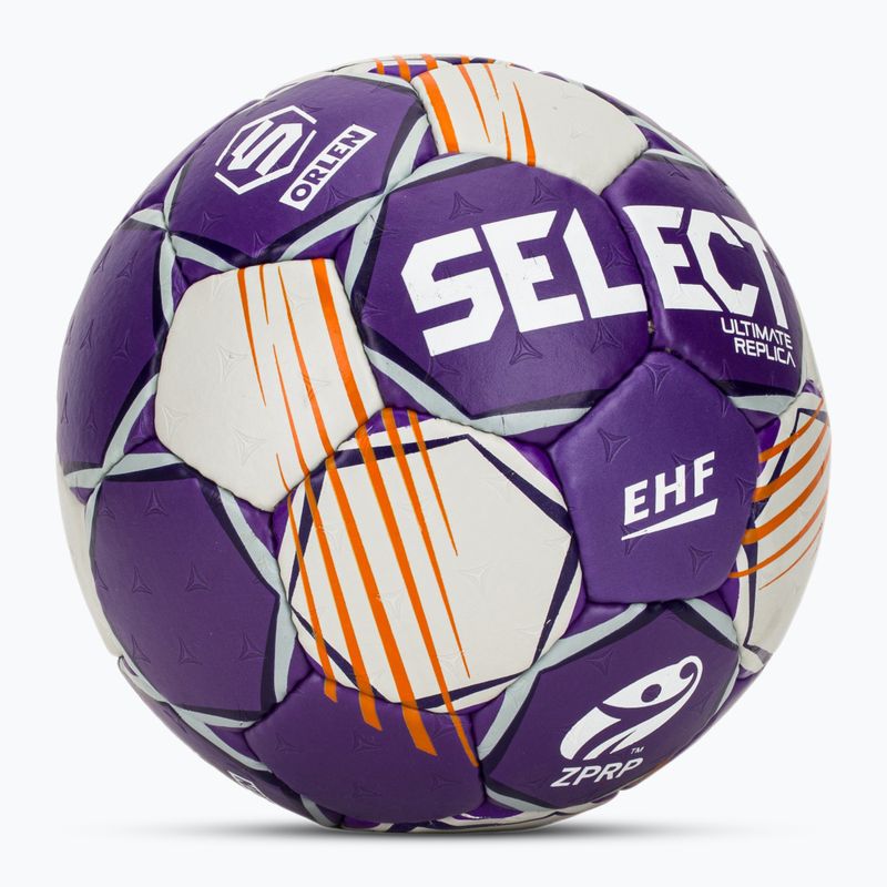 Handball SELECT Ultimate Replica Orlen Superliga v24 EHF grey/purple Größe 3 2