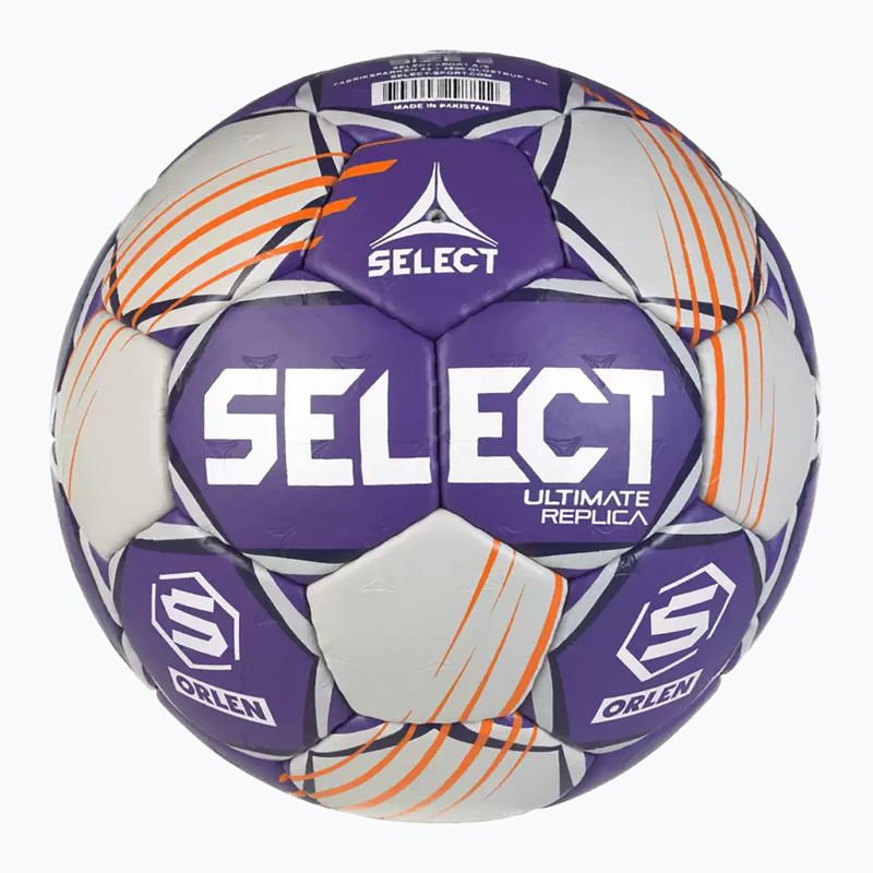 Handball SELECT Ultimate Replica Orlen Superliga v24 EHF grey/purple Größe 3 2