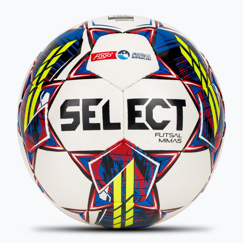 Fußball SELECT Futsal Mimas Fogo Ekstraklasa FIFA white/yellow Größe 4