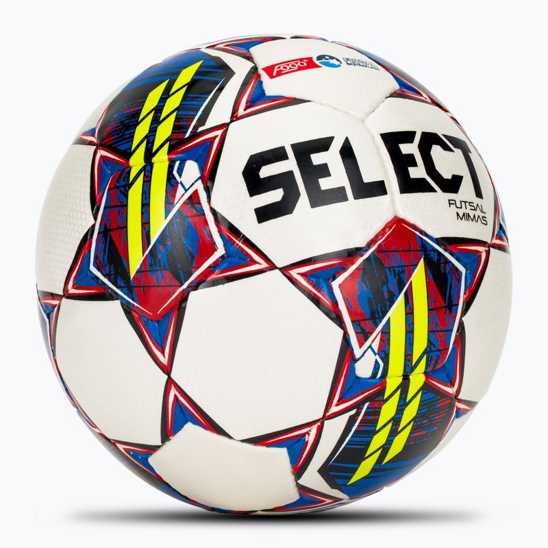 Fußball SELECT Futsal Mimas Fogo Ekstraklasa FIFA white/yellow Größe 4 2