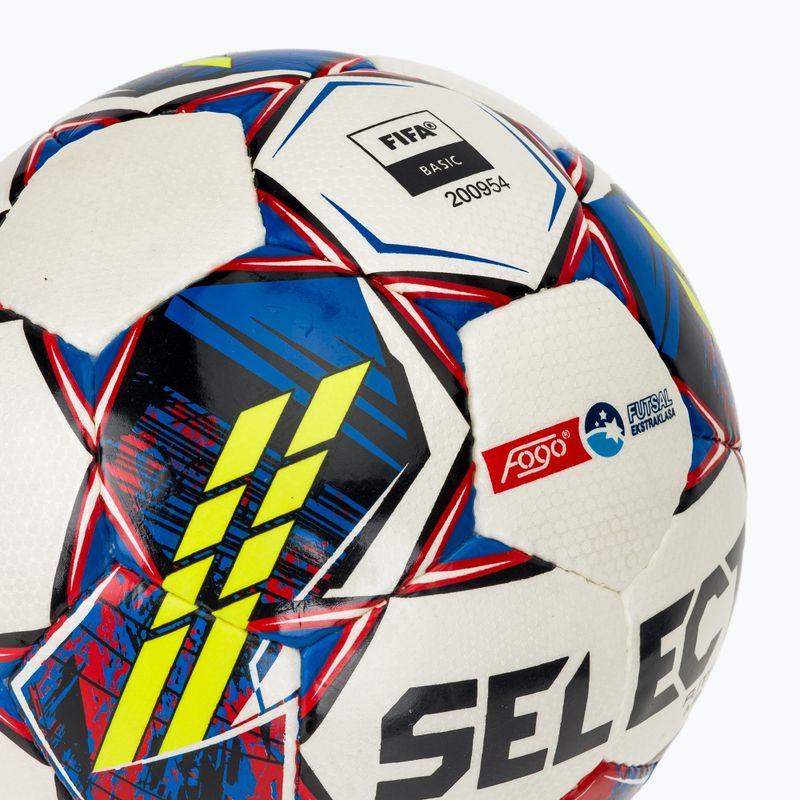 Fußball SELECT Futsal Mimas Fogo Ekstraklasa FIFA white/yellow Größe 4 3