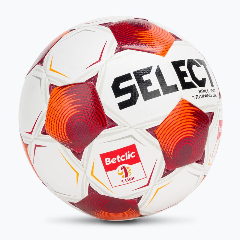 Fußball SELECT Brillant Training Betclic v25 white/red Größe 5 2