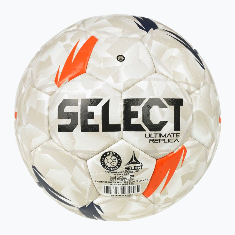 Handballball SELECT Ultimate EHF European League V26 Replica rozmiar 0 white/black/orange 2