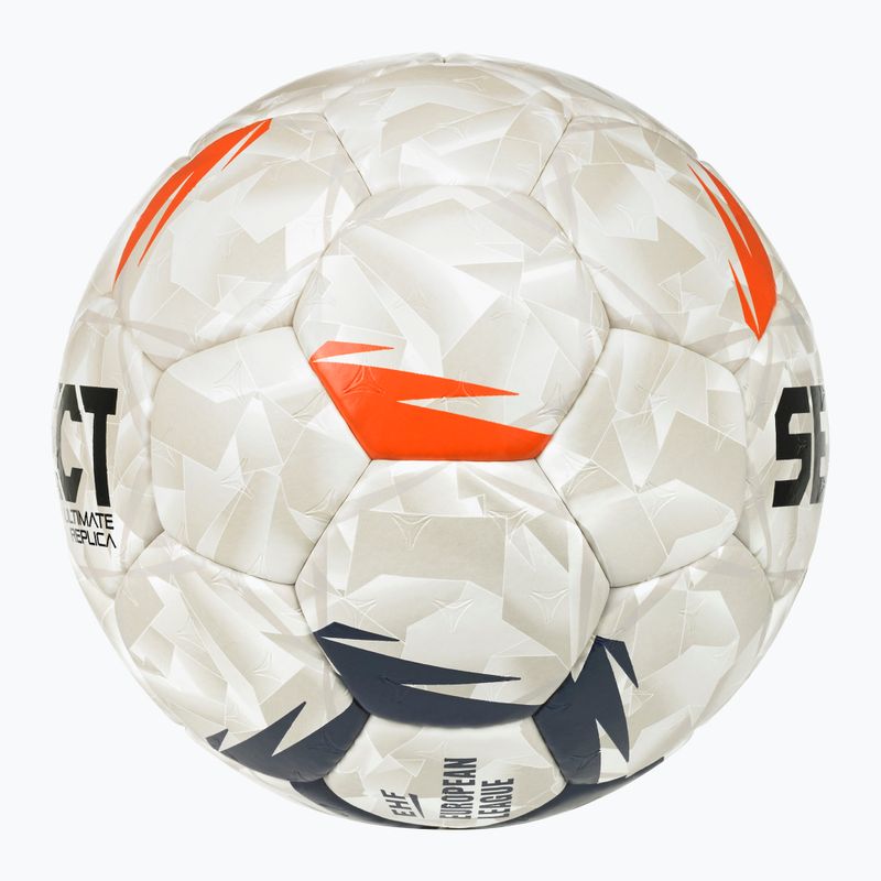 Handballball SELECT Ultimate EHF European League V26 rozmiar 3 white/black/orange 3