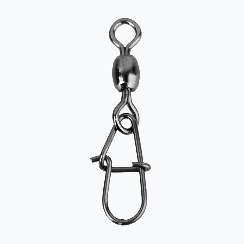 SavageGear Eggsnap Swivel 10-teiliger Spinnwirbel mit Sicherheitsstift silber 54915