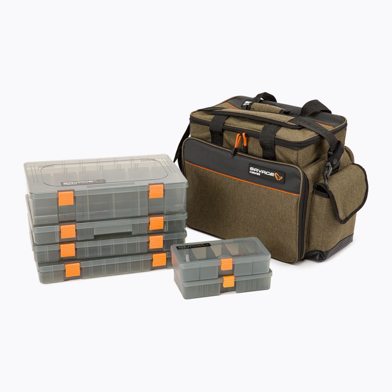 Savage Gear Specialist Köder Tasche 6 Boxen braun 74236 13