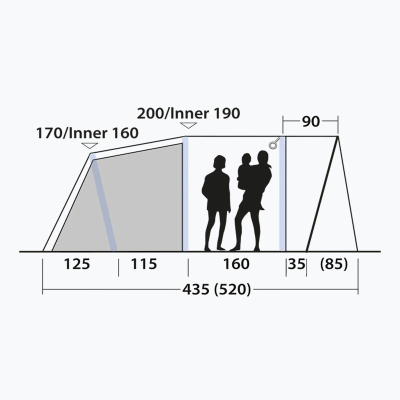 Outwell Monterey 4 Air blau 4-Personen-Campingzelt 8