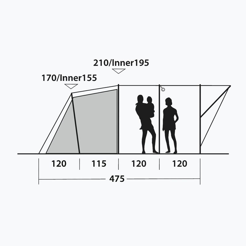 6‑Personen-Campingzelt Outwell Sky 6 blue 7