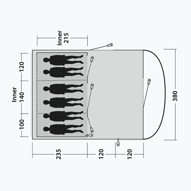 6‑Personen-Campingzelt Outwell Sky 6 blue 8