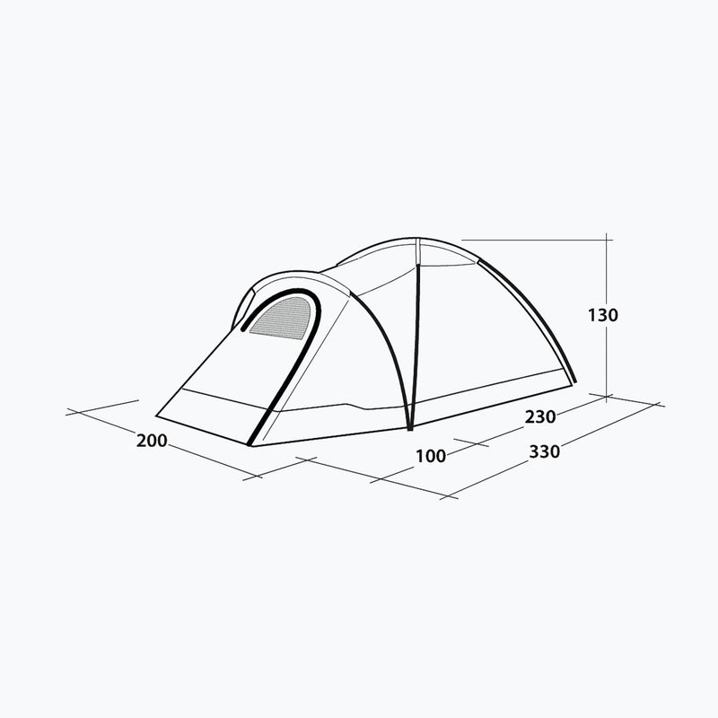 Campingzelt 3-osobowy Outwell Cloud 3 grün/grau 7