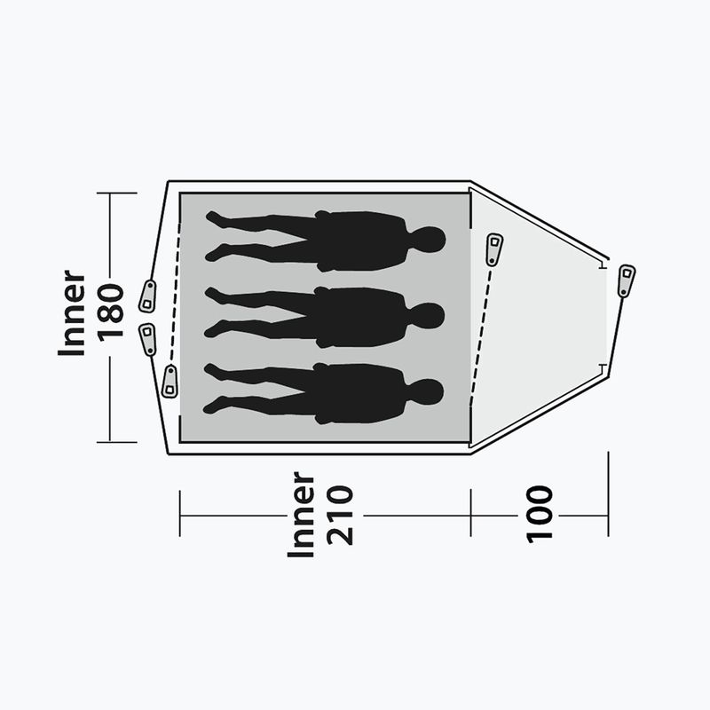 Campingzelt 3-osobowy Outwell Cloud 3 green/gray 8