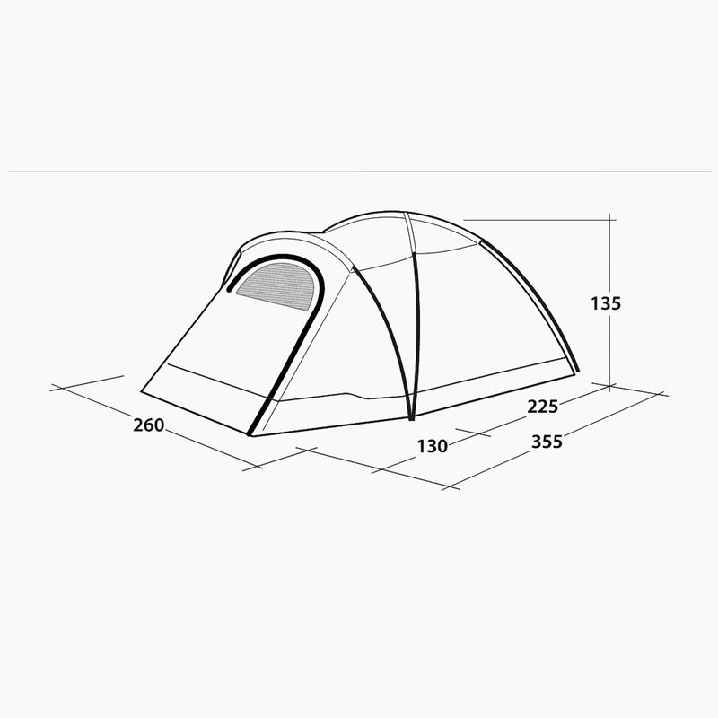 Campingzelt 4-osobowy Outwell Cloud 4 grün/grau 7