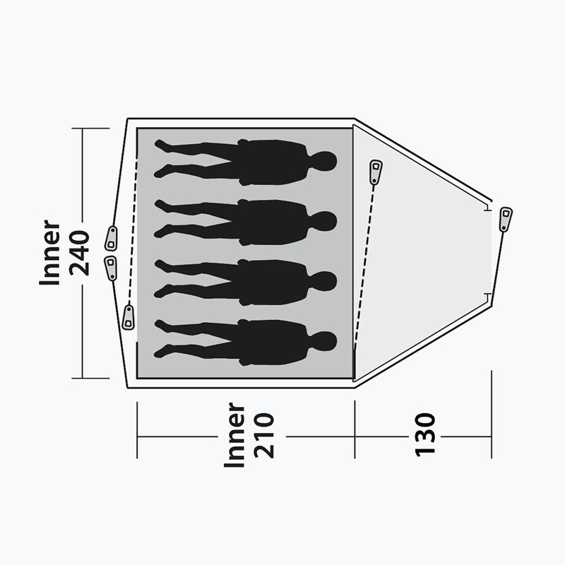 Campingzelt 4-osobowy Outwell Cloud 4 green/gray 8
