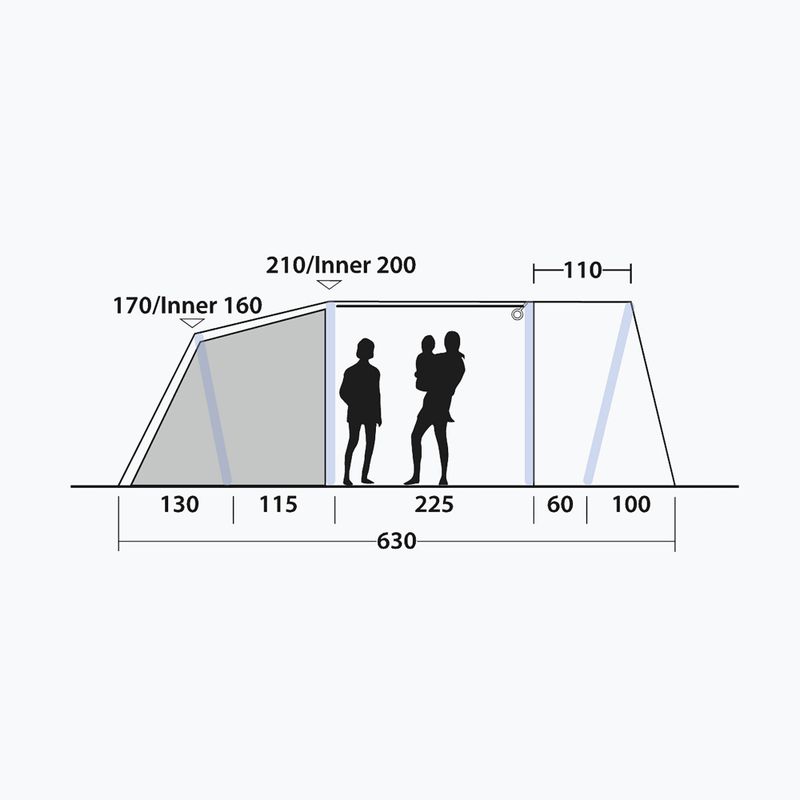 4-Personen-Campingzelt Outwell Sacramento 4 Air blue 9