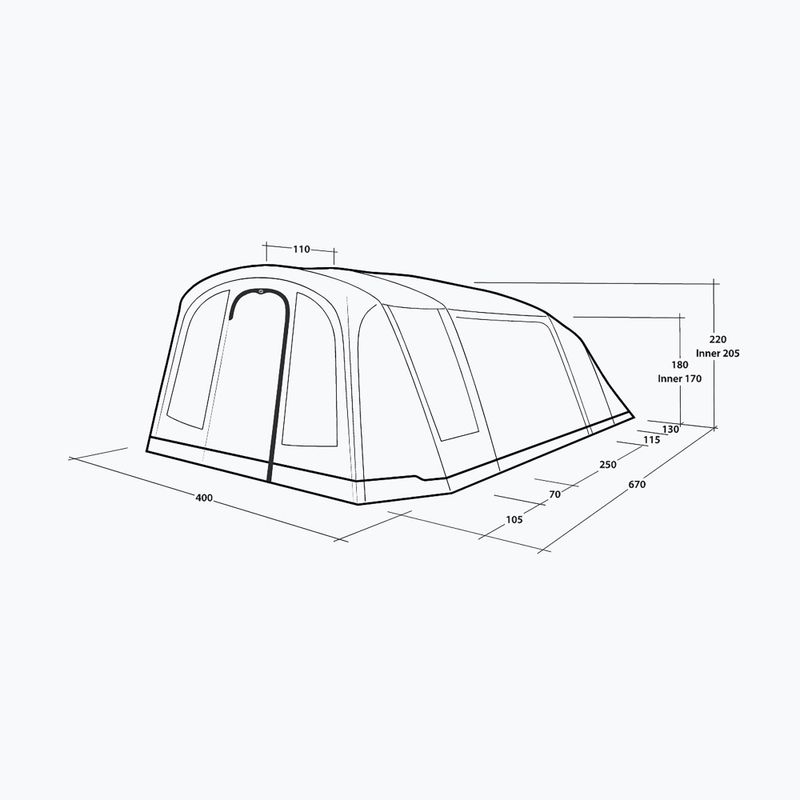 6‑Personen-Campingzelt Outwell Sacramento 6 Air blue 7